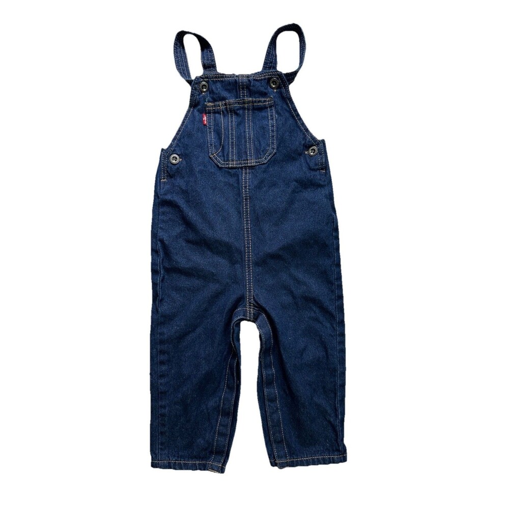 Levi’s Toddler Denim Overalls 24M Blue Jean Bib Adjustable Straps Unisex